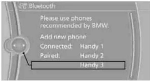 BMW Z4 sDrive30i Roadster (2009) - Connecting a particular mobile phone - 1