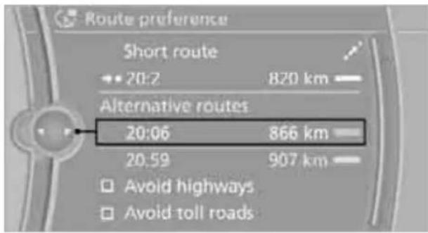 BMW Z4 sDrive30i Roadster (2009) - Changing route criteria - 1