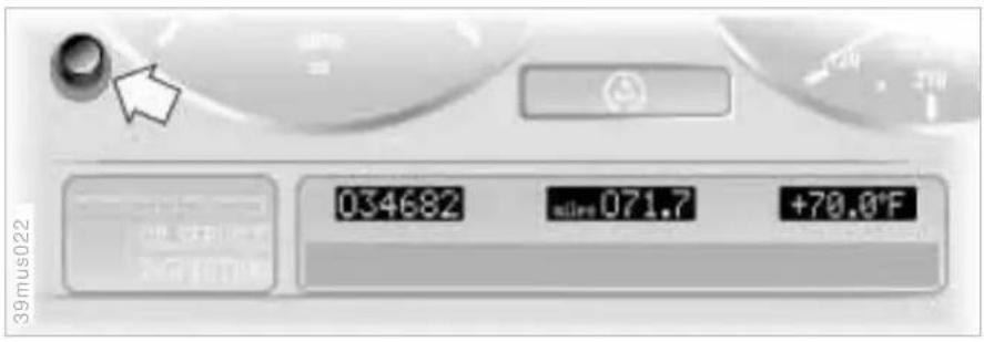 BMW M5 (2001) - Odometer, outside temperature display - 1