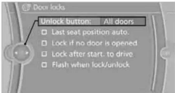 BMW M3 (2011) - Setting unlocking characteristics - 1