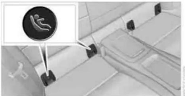 BMW M3 (2011) - Mounts for the lower LATCH anchors - 1