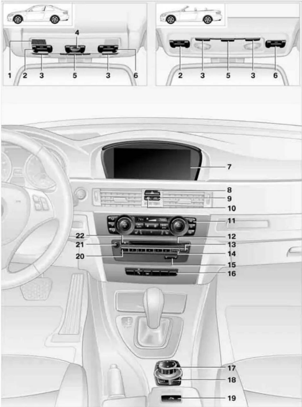 BMW M3 (2011) - Around the center console: controls and displays - 1
