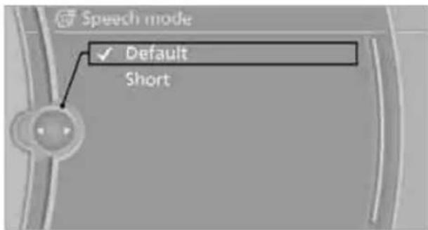 BMW M3 (2011) - Setting the voice dialog - 1
