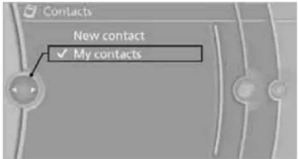 BMW M3 (2011) - Displaying contacts - 1