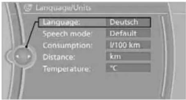 BMW M3 (2011) - Setting the language - 1