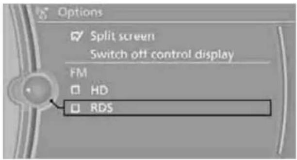 BMW M3 (2011) - Switching the RDS on/off - 1