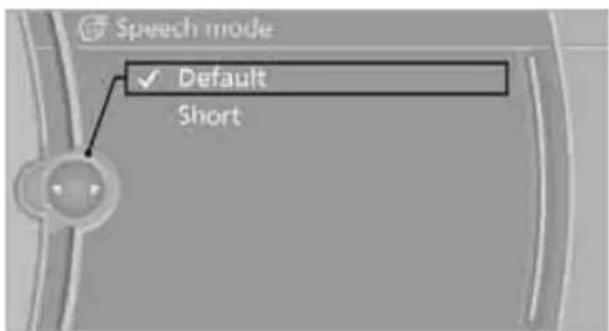 BMW M3 (2011) - Setting the voice dialog - 1