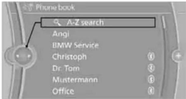 BMW M3 (2011) - Phone book - 1