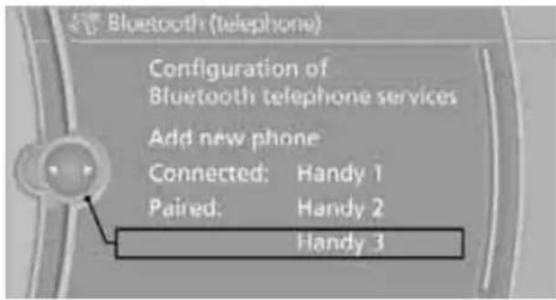 BMW M3 (2011) - Connecting a particular mobile phone - 1