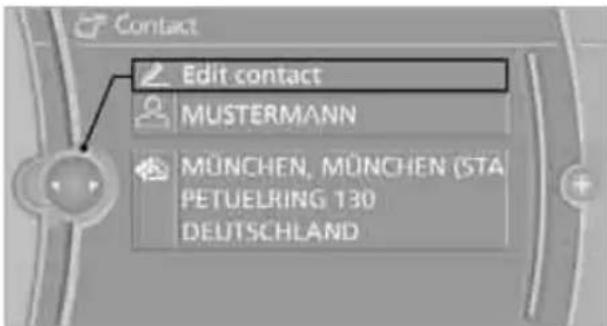 BMW M3 (2011) - Editing a contact - 1