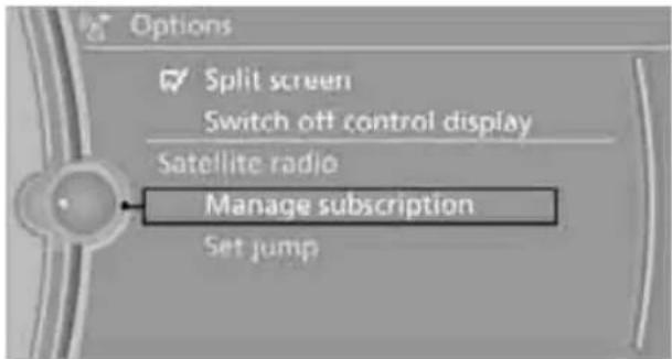 BMW M3 (2011) - "Manage subscription" - 1