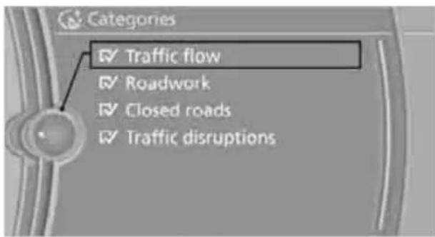 BMW M3 (2011) - Filtering of traffic bulletins - 1