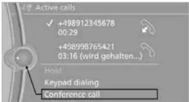 BMW M3 (2011) - Establishing a conference call - 1