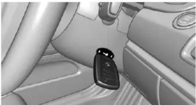 BMW 228i Coupe (2014) - Starting the engine with emergency detection of the remote control - 1