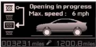 Opening in progress Max. speed : 6 mph 003231 miles 1200.8 miles