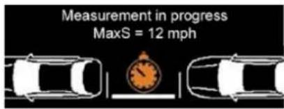 Measurement in progress MaxS = 12 mph