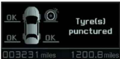 OK OK OK Tyre(s) punctured 00323.1 miles 1200.8 miles