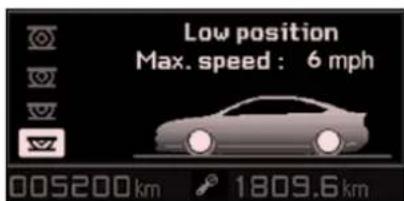 Low position Max. speed : 6 mph 005200 km 1809.6 km