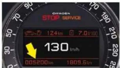 CITROGEN STOP SERVICE 124km 7.0V/100 130km/h 005200km 1805.6km