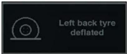 Left back tyre deflated