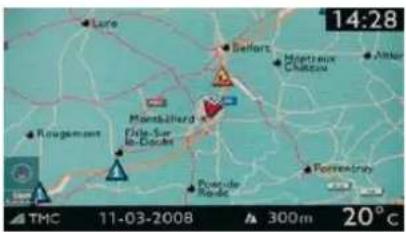 14:28 Lure Belfort Monteaux Chauw Aitur Montkholder Eloa Sur to Coute Rougemont Porende Roads TMC 11-03-2008 300m 20°C