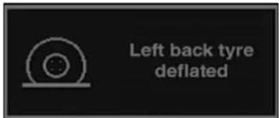 Left back tyre deflated