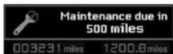 CITROEN C5 Dag (2009) - Less than 620 miles (1 000 km) remain before the next service is due - 1