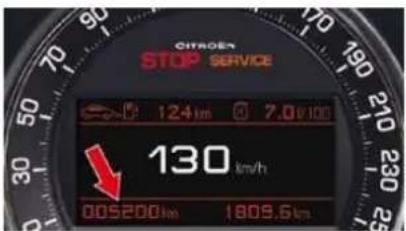 CITROEN STOP SERVICE 124 km 7.0 V/100 130 km/h 005200 km 1809.6 km
