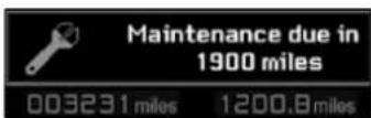CITROEN C5 Dag (2009) - More than 620 miles (1 000 km) remain before the next service is due - 1