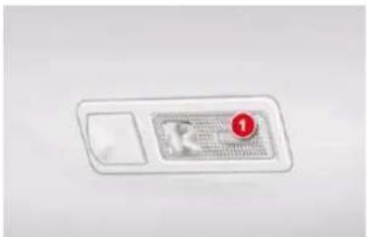Close-up of a medical device control panel with a red circular indicator labeled '1' and a small white button below.