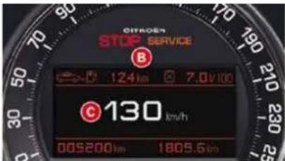 CITRIKEN STOP SERVICE B 124 km 7.0 V/100 C 130 km/h 005200 km 1805.6 km
