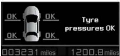 OK OK OK OK Tyre pressures OK 003231 miles 1200.8 miles
