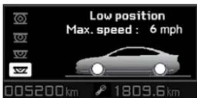 Low position Max. speed : 6 mph 005200 km 1809.6 km