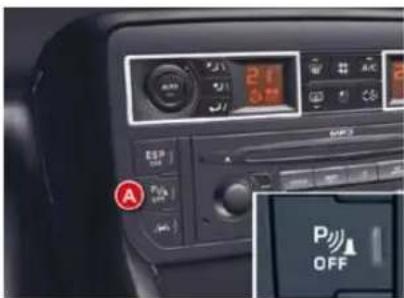 Car dashboard display showing temperature, speed, and control buttons with a 'OFF' status indicator