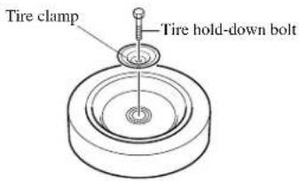 Tire clamp Tire hold-down bolt