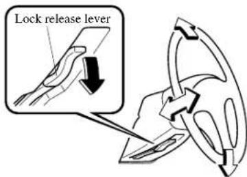 Lock release lever