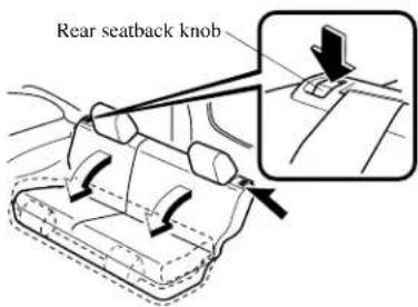 Rear seatback knob