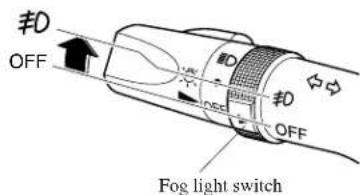 OFF #D #D #D OFF Fog light switch