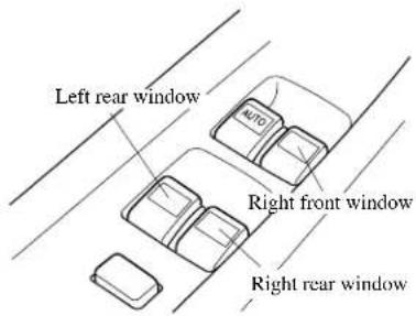 Left rear window Right front window Right rear window