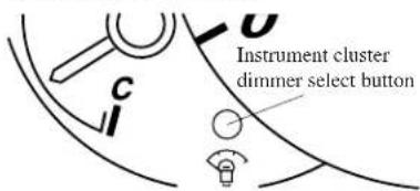 Instrument cluster dimmer select button