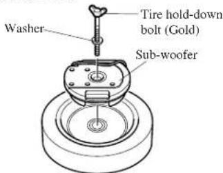 Washer Tire hold-down bolt (Gold) Sub-woofer
