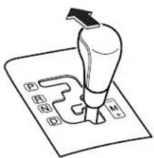 Diagram of a mechanical lever mechanism with labeled parts (A, B, C, D, M) on a base plate