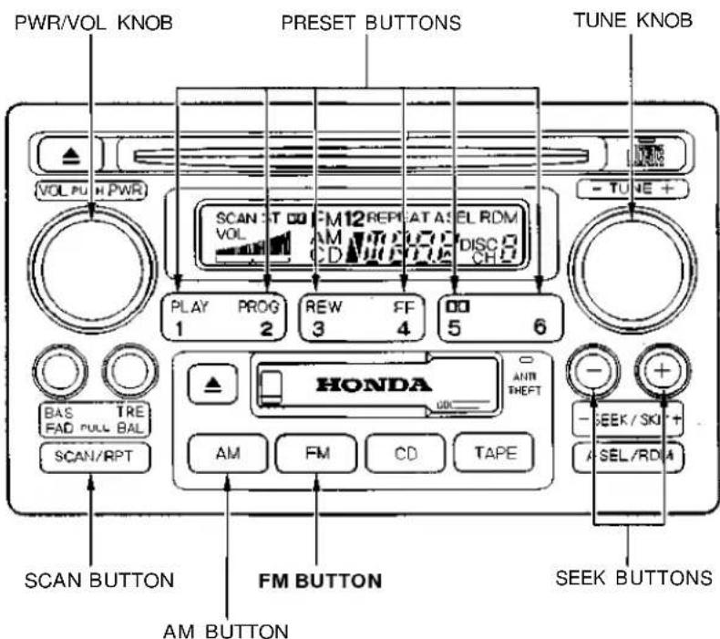 Honda Accord Coupe (2001) - Audio System - 1