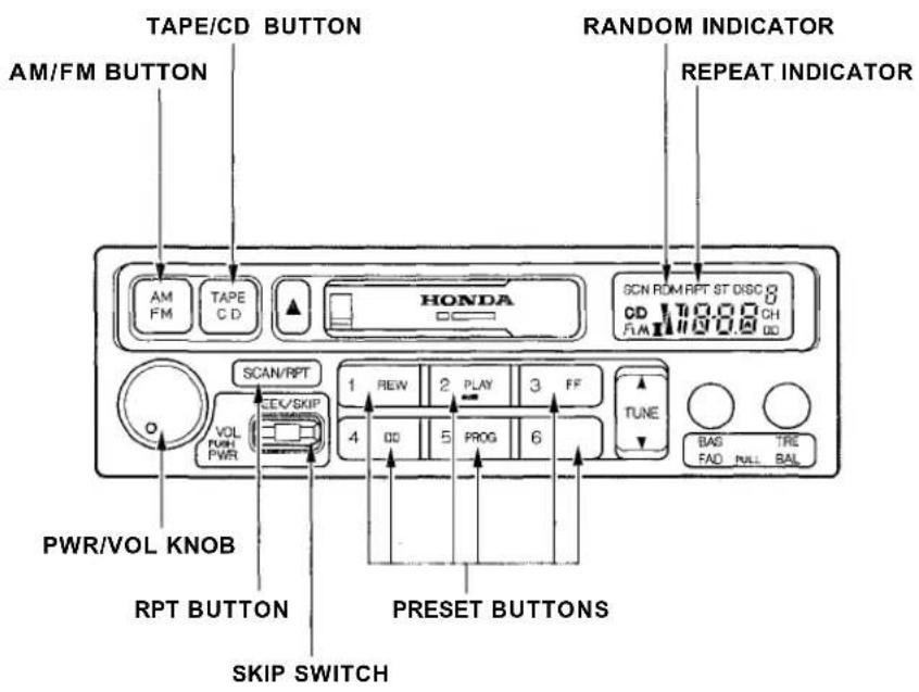 Honda Accord Coupe (2001) - Operating the Optional CD Changer - 1