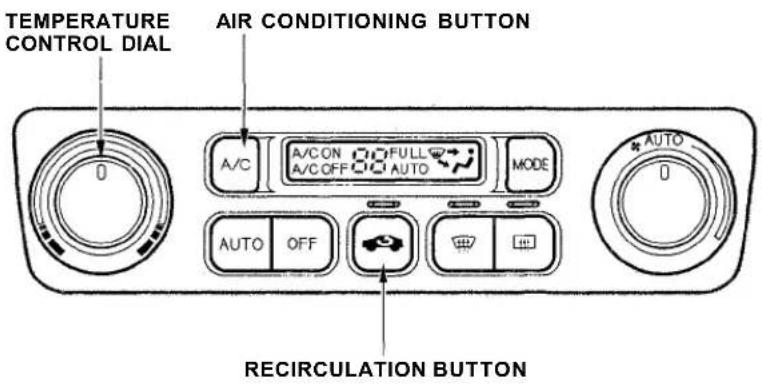 Honda Accord Coupe (2001) - Air Conditioning (A/C) Button - 1