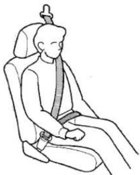 Honda Accord Coupe (2001) - Fasten and Position the Seat Belts - 1