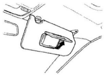 Honda Accord Coupe (2001) - Vanity Mirror - 1