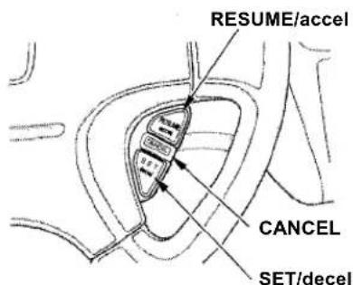 Honda Accord Coupe (2001) - Using the Cruise Control - 2