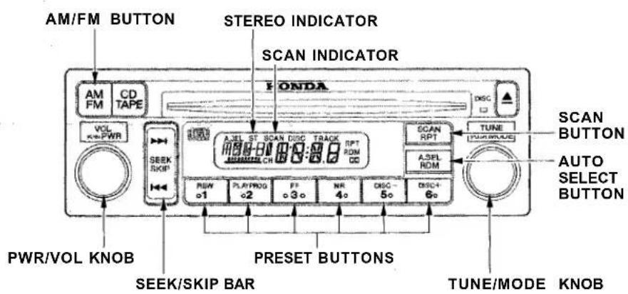 Honda Accord Coupe (2001) - Audio System - 1