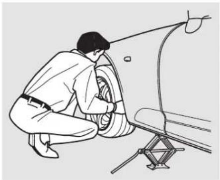 Honda S2000 (2002) - Changing a Flat Tire - 5